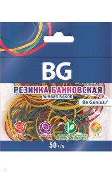 Резинка банковская 60мм 50г,цв,100шт,RBC_50 6155