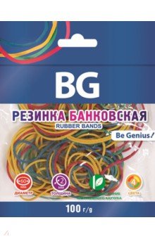 Резинка банковская 60мм 100г,цв,200шт,RBC_100 6156