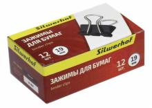 Зажимы 19мм 12шт для бумаг черный (510002)