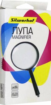 Лупа офисная d=75мм x5 черный (671108)