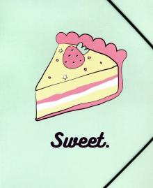 Папка на резинке А5+,Sweet,бирюзовый,N1427