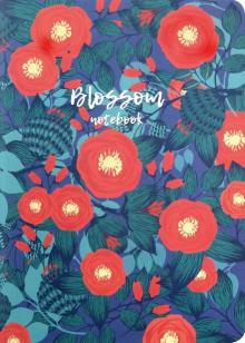 Тетрадь 48л,Retro flowers,красный,N1479
