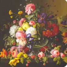 Блокнот 40л,17*17,нелин,Art Flowers,N1610