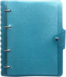 Тетрадь 120л,кольц.мех,Tinsel,голубой,N1709/blue
