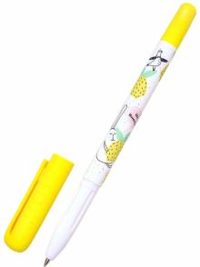 Ручка шар.0,7мм синяя Bunny,желтый,BSBP004-01-case