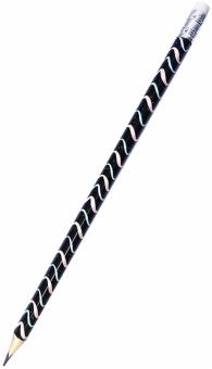 Карандаш черногр.с ластик.Полосы,BSW001-06-case
