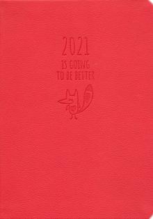 2021г.Ежедневник 176л,А5,Foxy,красн,AZ1049emb/red