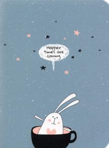 Блокнот 32л,10,5*14,клетка,Bunny,синий,N2450
