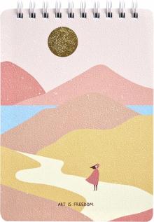 Блокнот 100л,10*14,спир,Golden sun,девочка,N2657