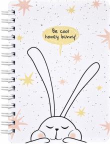 Блокнот 120л,10*14,спир,Bunny,белый,N2660