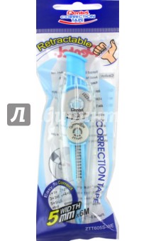 Корректор-лента 6м автоматич. голуб прозрач.корпус