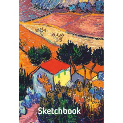 Скетчбук Ван Гог. Пейзаж с домом и пахарем (А5)