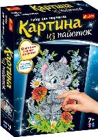 Котик - Картинка из пайеток