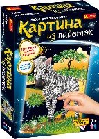 Зебра - Картинка из пайеток