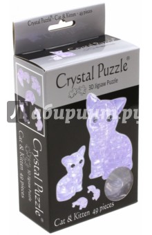 3D головоломка Кошка серебристая (90126)