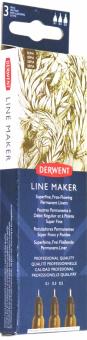 Набор кап.ручек Graphik Line Maker 3шт Сепия230556