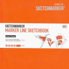Скетчбук 48л, MARKER LINE 160г/м2 MLHSQ/ORAN