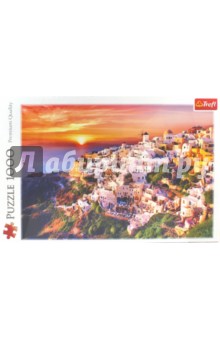 Trefl.Puzzle-1000 Закат на Санторини 10435