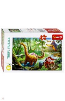 Trefl.Puzzle-60 MIDI Странствующие динозавры 17319