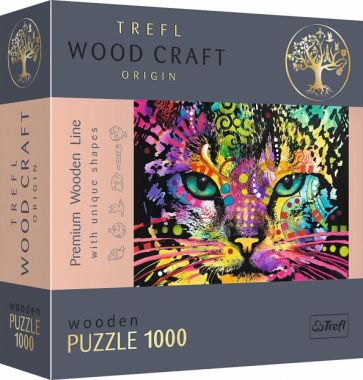 Trefl.Wooden Puzzle-1000 20148 Красочный кот