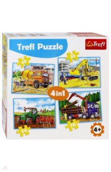 Trefl.Puzzle-35х48х54х70 Строительные машины 34298