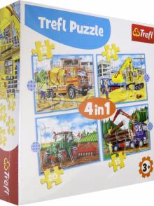 Trefl.Puzzle-12х15х20х24 34353 Большие строит.маш