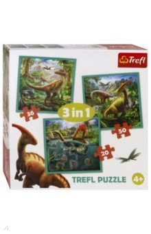 Trefl.Puzzle-20х36х50 Удив.мир динозавров 34837