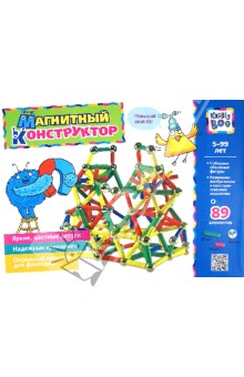 1107 Магн. констр-р в коробке, 89 эл., 3 типа