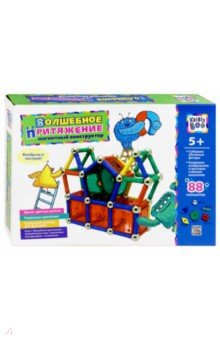 34339 Магн. констр-р в коробке, 88 эл., 6 типов