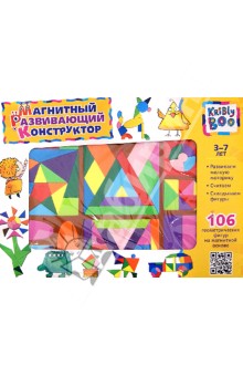 47069 Магнитный развив. конструктор, 106 деталей.