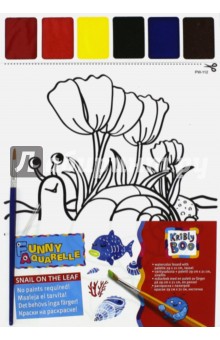 58591 Набор д/раскр.акварелью "Улитка на листочке"