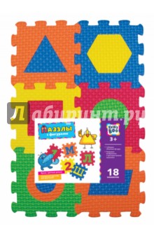 62687 Пазлы с фигурами, 18 элементов