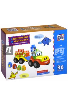 66450 Конструктор Мультицвет Веселый паровозик