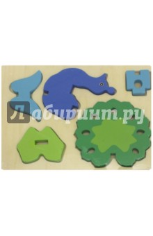 67928 Объемный пазл Зверята (Павлин)