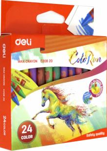 Мелки восковые 24цв Colorun,EC20820