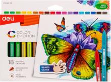 Восковые мелки 18цв Color Emotion трехгр. EC20010