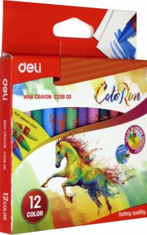 Мелки восковые 12цв Colorun,EC20800