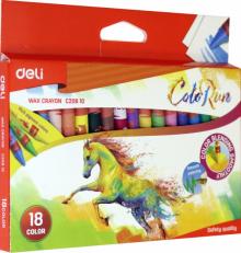 Мелки восковые 18цв Colorun,EC20810