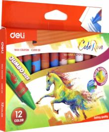 Мелки восковые утолщ. 12цв Colorun,EC20900