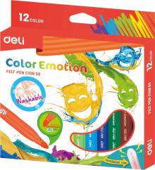 Фломастеры 12цв Deli EC10800 Color Emotion