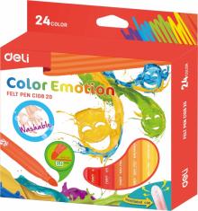 Фломастеры 24цв Deli EC10820 Color Emotion