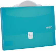 Папка-портфель пласт. A4 1отд. голуб.,EB50432