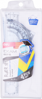 Набор линеек Deli EG01903 Exam пластик
