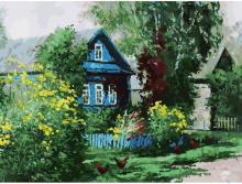 Живопись на картоне 30*40 Домик в деревне,3091-CS