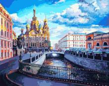 Живопись на холсте 40*50 Храм Спаса на Кр.,928-AB