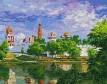 Живопись на холсте 40*50 Новодев.монастырь,019-AB