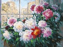 Живопись на холсте 30*40 Свеж.утрен.пионов,086-AS