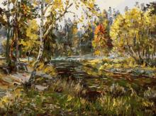 Живопись на холсте 30*40 Осенний мотив,197-AS