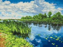Живопись на холсте 30*40 У реки,281-AS