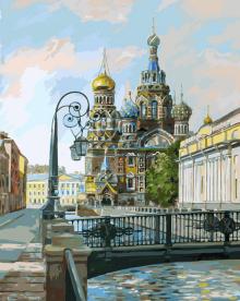 Живопись на холсте 40*50 Храм Воскресения,194-AB